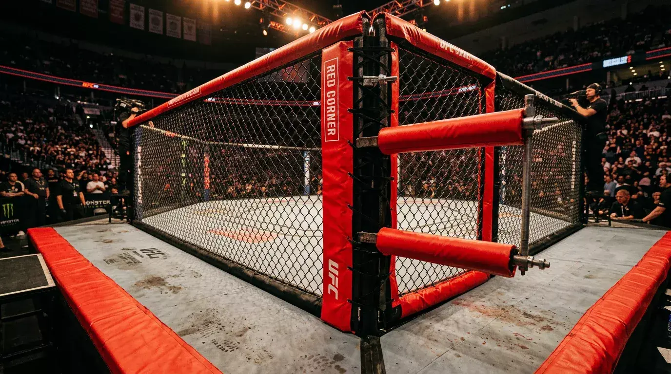 Red corner advantage in UFC showing statistical win rate data